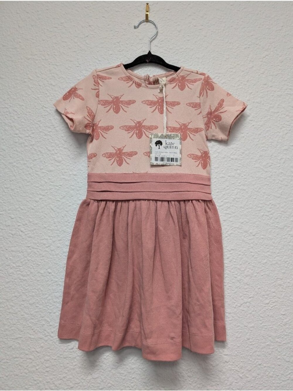 Kate Quinn Organic Cotton Rose Bee Ballet Dress Bow 3T Pink Bees